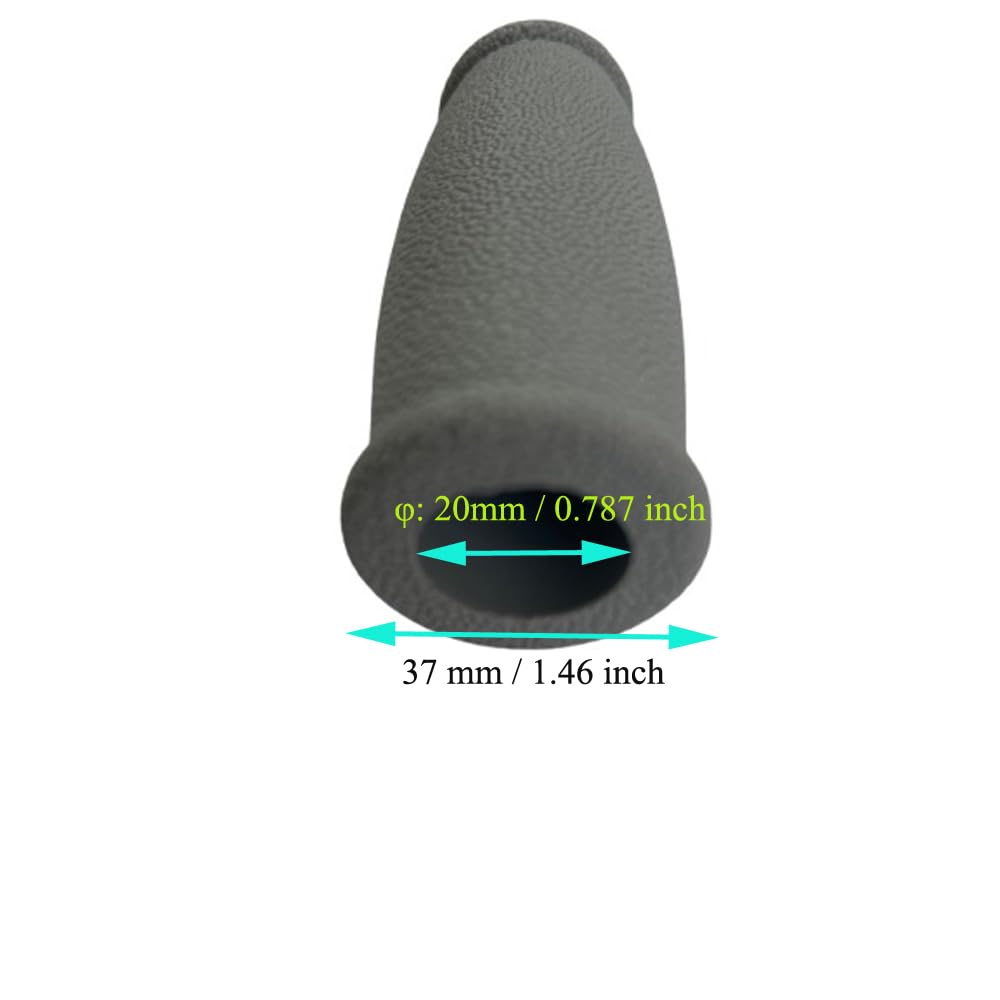 Paquete de 4 empuñaduras de repuesto universales de goma elástica para muletas para bastón de caminar de aluminio debajo del brazo, muletas plegables para axilas, bastones cuádruples