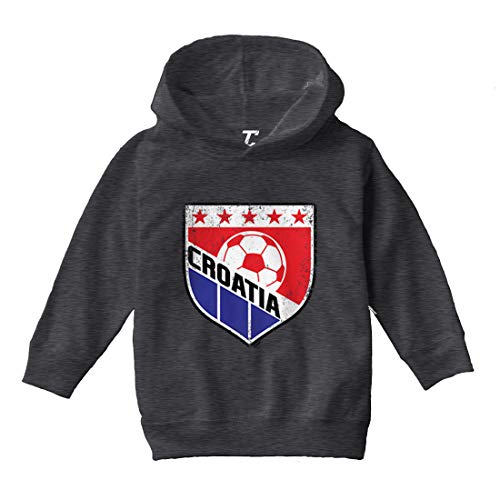 Tcombo Croatia Soccer - Distressed Badge Toddler/Youth Fleece Hoodie