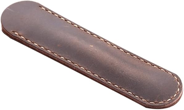 Handmade Leather Pen Case Holder Coffee Colored Protective Sleeve for Fountain Pens Students Office Workers and Writing Enthusiasts