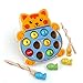 Ballery Di Legno Pesca Gioco Magnetici, Giochi Bambini 2 Anni, Giochi Montessori Magneti Pesca Giocattoli Regalo Educativo Giochi di Pesca per Bambini 3 4 5 Anni