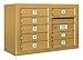 Salsbury Industries 3805D-08GFU Horizontal (Includes 3705D-08GFU 3805D-GLD Enclosure) -Double Column Doors-Gold Loading Access Surface Mount 4C Mailbox Unit-Dbl Col-8 MB1 DRS Front-USPS