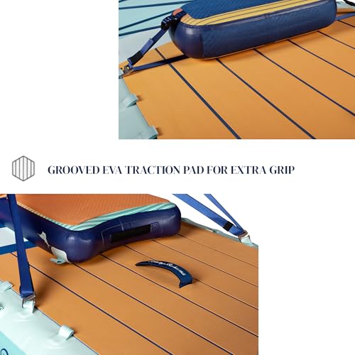 Image of ISLE 2in1 Kayak & Paddle Board Bundle - Stand Up Paddle Board & Kayak, Incl. Seat, Paddle, Pump, Bag, 11.6 x 35.5 x 6 in - max. 425 lbs