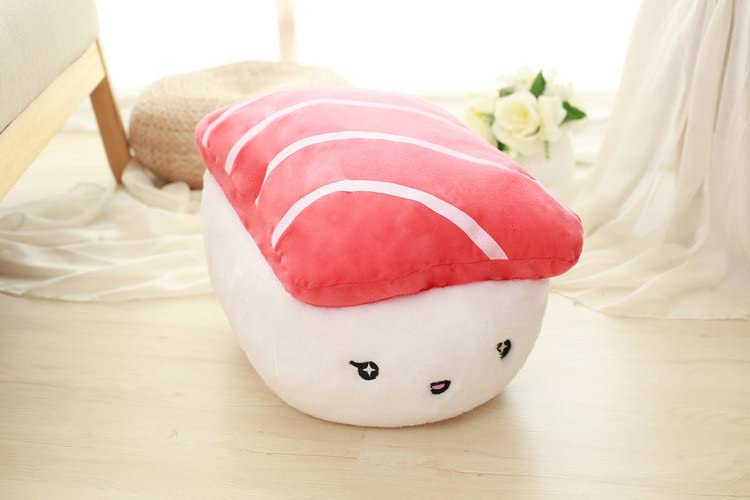 GMMAJ Cute Japanese sushi dumpling doll pillow salmon simulation rice ball Jun plush toy