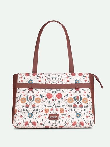 Image of ZOUK Urban Escape Bag | Stylish Vegan with Laptop Compartment, Trolley Sleeve & Anti-Theft Pocket |