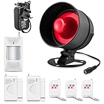 Fuers Home Security Systems Burglar Alarm System 115 dB Home Alarm Systems PIR Motion Door Alarm Sensor Garage House Alarm with Remote Shed Alarm Security System for Courtyard Home Safety 8 Piece