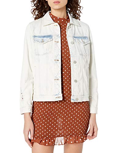 [BLANKNYC] Women's Denim Trucker Jacket Blue, X-Small