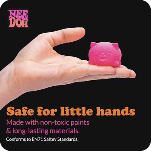 image for Schylling NeeDoh Teenie Cool Cat - Sensory Squeeze Toy - Contains 3 Mi