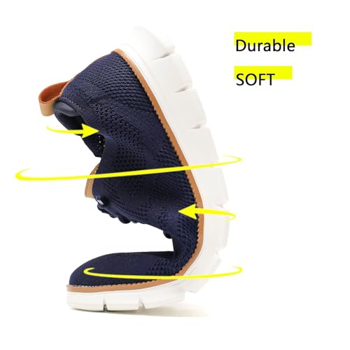 Image of Kundork Men's Casual Dress Shoes Comfort Walking Shoes Mesh Knit Lightweight Breathable Sneakers