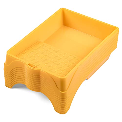 Hardy Working Tools 10x Bac à Peinture - Largeur 25cm, Longueur 36cm - Bac à Peinture Murale - Accessoires pour Peinture Murale - Plastique