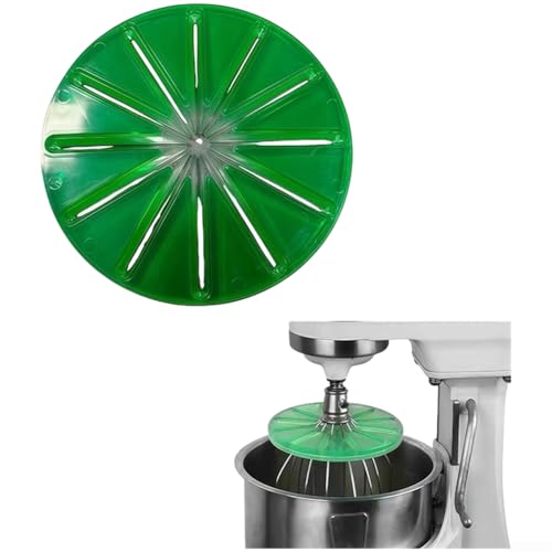 Protector de salpicaduras para batidora de cocina con elemento raspador hecho de silicona flexible para uso con cuencos de mezcla de 6 cuartos durante tareas de horneado (B)