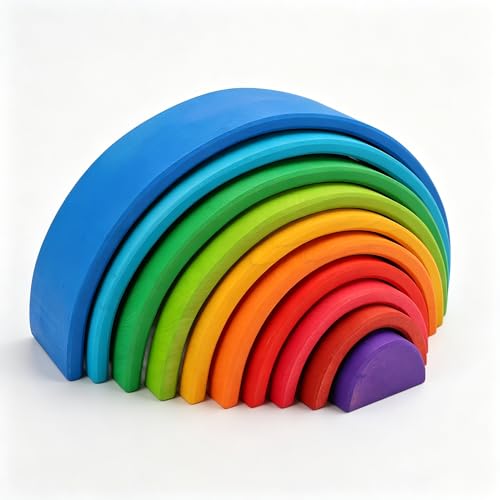 Imagen de Bewinner Grimms-Bloques Apilables de Madera Coloridos