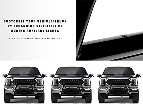 Image of Armordillo 8712719 Classic Series Bull Bar - Black Fits 1988-2000 Chevy /GMC C10 C /K Truck /Silverado /Suburban /Tahoe /Sierra /Yukon
