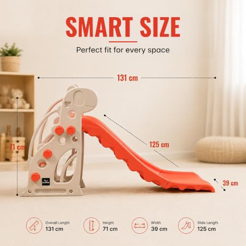 Image of Slovic Slide for Kids [2-4 Years Old] | Indoor & Outdoor Slide for Home | Kids Toys Gift | Weight Capacity of 25 KG | Sturdy Slides with Rounded Edges