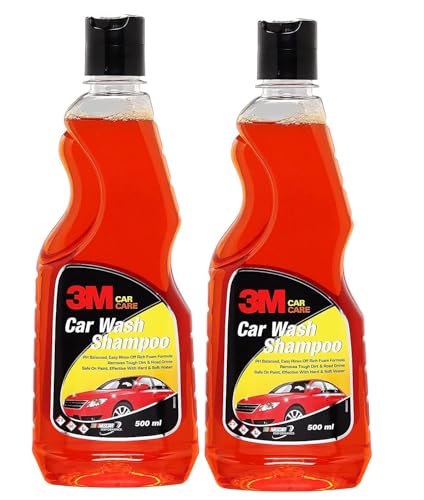 3M Car wash Shampoo, High Foam, Remove tough dirt, Safe on paint (500ml Each, Pack of 2)