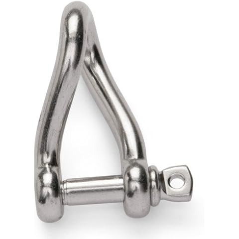 10mm Twisted Shackle - Forged - A4 (Marine Grade) Stainless - 2 Pack Cover