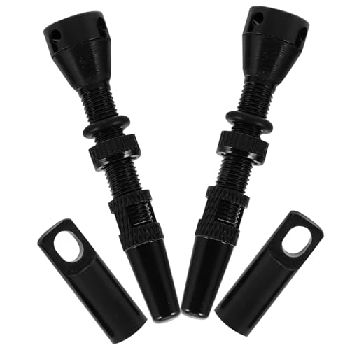 Gatuida Vástagos de Válvula Tubeless para Bicicleta de Aleación de Aluminio Negro Prevención de de Líquido Sellante Instalación Fácil Resistente y Compatible Tipos de Neumáticos