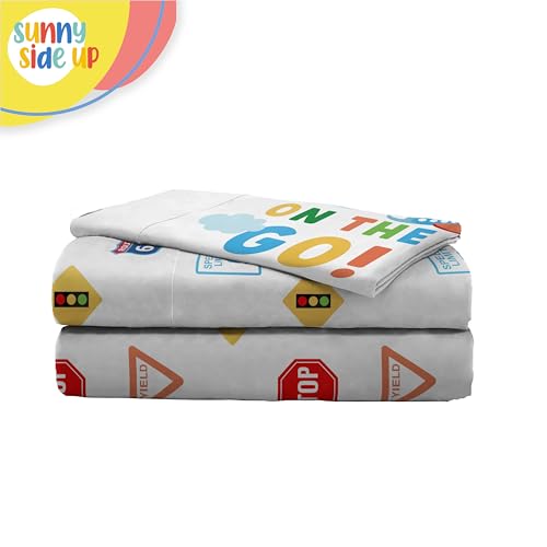 Image of Sunny Side Up On The Go Toddler Sheet Set - 3 Piece Toddler Bedding Set Includes Pillow Cover - Super Soft Microfiber Sheets