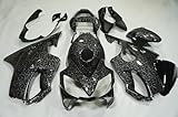 ZXMOTO Motorcycle Fairing Kit Fit for Honda CBR 600 F4i 2001 2002 2003 Injection ABS Plastic Bodywork Fairings（Forged Carbon Fiber Look）