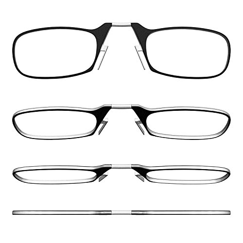 Óculos de leitura ThinOptics + Estojo Preto e Armação, 2.50