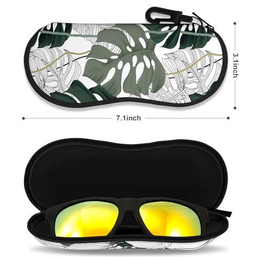 Image of Sunglasses Soft Case, Ultra Light Portable Neoprene Zipper Glasses Case for Men Women