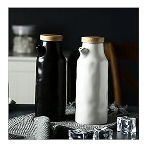 2 Sets Keramische Tafelblad Olie Dispenser Azijn en Olie Fles Azijn Sojasaus Kruiderij Container Sojasaus of Azijn Cruet met Pourer Diner Vloeibare Kruiderij Dispenser