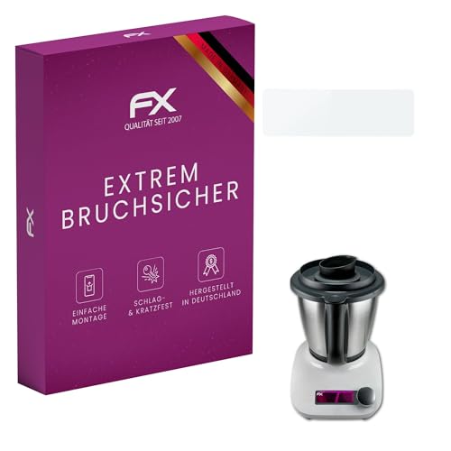 atFoliX Plastic Glass Protective Film suitable for Vorwerk Thermomix® Friend, Glass Protector 9H Hybrid-Glass FX Screen Protector