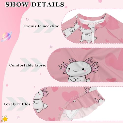 Image of Girls One Piece Swimsuits Long Sleeve Swimsuit Zipper Bathing Suits Swimwear