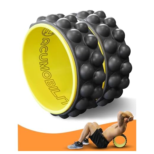 Acumobility Back Stretcher, Back Cracker & Back Roller, Back Pain Relief Product, Yoga Wheel, Foam Roller for Back, Back Stretching & Back Cracking Device, Back Popper - 11" H x 7" W