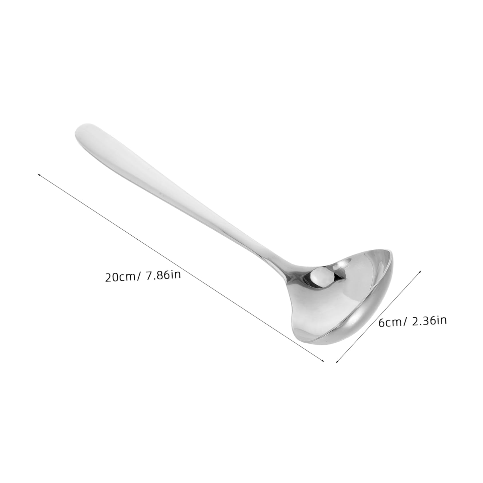 Cabilock Korean Style Stainless Steel Ladle Long Handle Soup Spoon for Cooking Serving Easy to Clean Versatile Kitchen Tool for Soups and Sauces