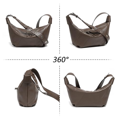 Hobo Bags for Women Soft Crossbody Shoulder Purses Slouchy Genuine Leather4