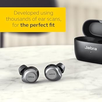 Jabra Elite 85t ワイヤレスイヤホン Titanium Black Jabra Elite 85t True Wireless Bluetooth Earbuds, Titanium