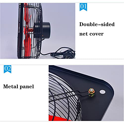 Ventilador Extractor Industrial 10 Pulgadas Metal con Cubierta de Red Doble para Cocina y Baños miniatura 3