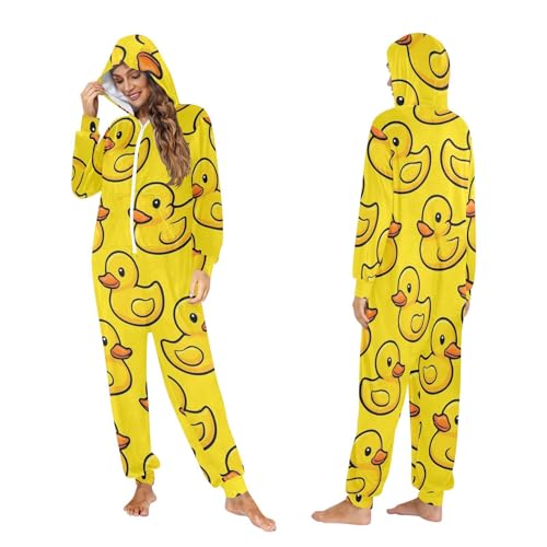 Disfraz de pato amarillo de una pieza para invierno y navidad 5
