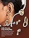 YADOCA Small Hoop Earrings for Women - 14K Gold Plated Stud Hoop Earrings Set Hypoallergenic Surgical Steel Cartilage Earring Stacks Dainty Dangle Huggie Earring Fashion Womens Jewelry