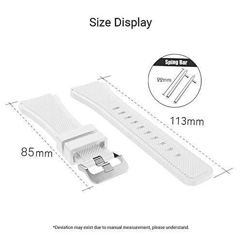 Pulseira de reposição para relógio de silicone Docooler de 22 mm, pulseira de reposição com fivela d