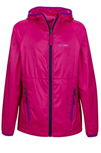 MARMOT Girls' Ether Lightweight Hooded Windbreaker Jacket