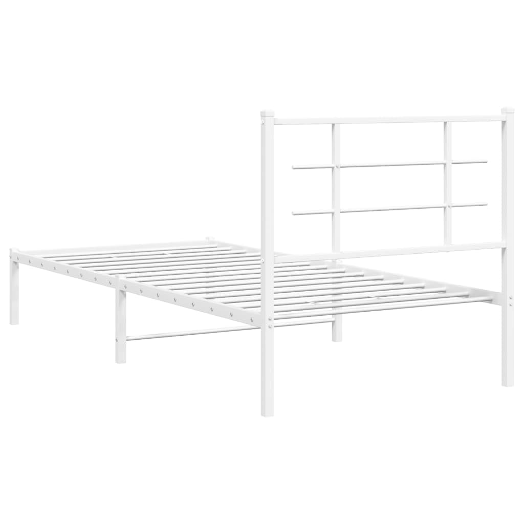 Fotelik dziecięcy z metalowym zagłówkiem, biały, 90 x 200 cm