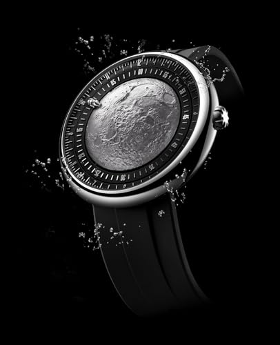 Image of CIGA Design Mechanical Automatic Watch Blue Planet U Series Stainless Steel /Titanium /Ceramics Case Sapphire Crystal Fluororubber /Ceramics Strap Watches Gifts for Men and Women