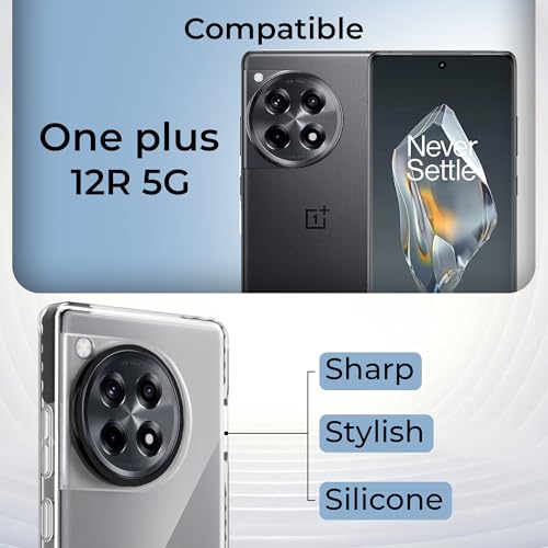 Image of A rtistque Ultra Stylish Back Cover Case for OnePlus 12R 5G | Premium Shockproof TPU | Protective Design | OnePlus 12R 5G Cover - Black