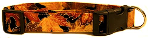 K9 Bytes Autumn Leaves Dog Collar Medium