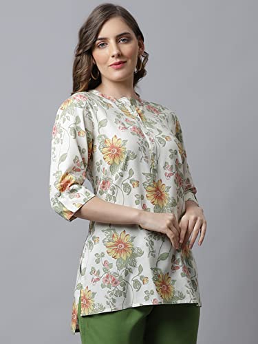 Image of Pistaa's Women's Viscose Relaxed Fit Short Kurti