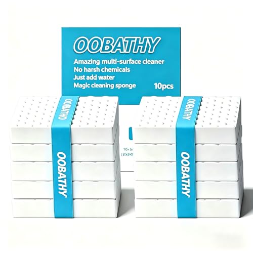10 Pack Magic Eraser Sponge Magic Sponges for Cleaning Multi-Functional Foam Cleaning Sponge Wall Cleaning Sponge 2.5 Times Stronger Cleaning Power Suitable for all Household Surfaces Bathroom Walls
