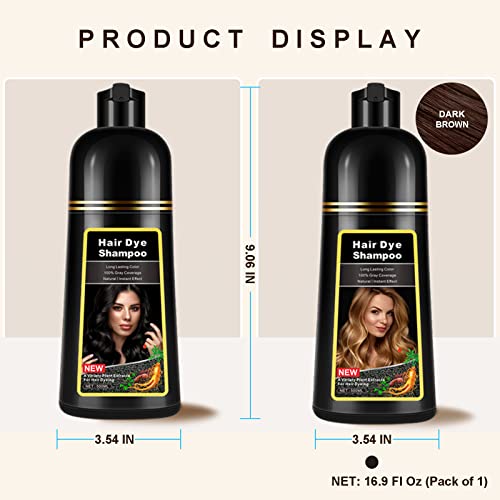 Qrbxa FAZ5391 Natural Dark Brown Hair Dye Shampoo 3 In 1 thumb #5