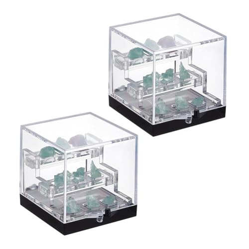 Imballaggio e dimensioni:riceverai 2 espositore trasparente, la cassa misura circa 50x50x50mm /1.97x1.97x1.97 pollici, la mensola a 3 livello misura circa 47x47x35.8mm /1.85x1.85x1.41 pollici. Dimensioni adatte per la tua praticità di stoccaggio e trasporto