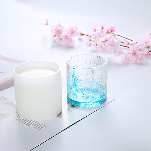 image for VTurboWay Big DIY Cylinder Resin Plant Mold, Internal Diameter 2.95