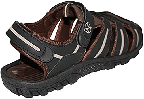 Easy USA Men's Waterproof Sport Sandals (12, Black/Brown)4