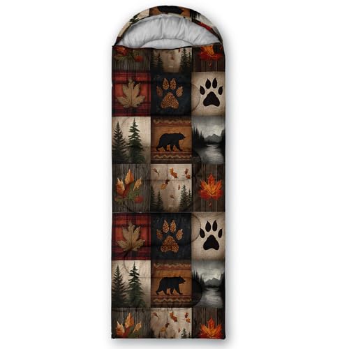 Image of QOOMO Camping Sleeping Bags,3 Season Warm & Cool Weather,Lightweight,Waterproof Sleeping Bags for Adults & Kids,Traveling,and Outdoors,Camping Gear Equipment