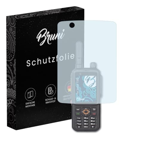 Bruni Screen Protector compatible with Inrico T320 Protector Film, crystal clear Protective Film (2X)