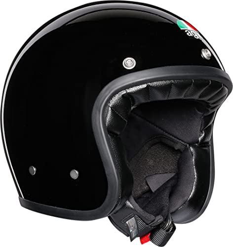 AGV X70 Agv E2205 Solid Casco Moto, Unisex - Adulto, Nero, XS