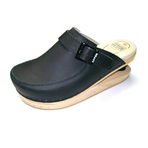 LUVER Clog met veer 127/A kleur zwart maat 39